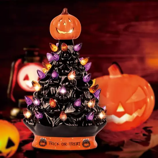 Edge Collections - Black - Pre-lit Halloween Tree Decoration! {2}