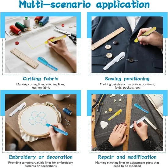 Fabric Chalk Markers (Blue and White) {6}