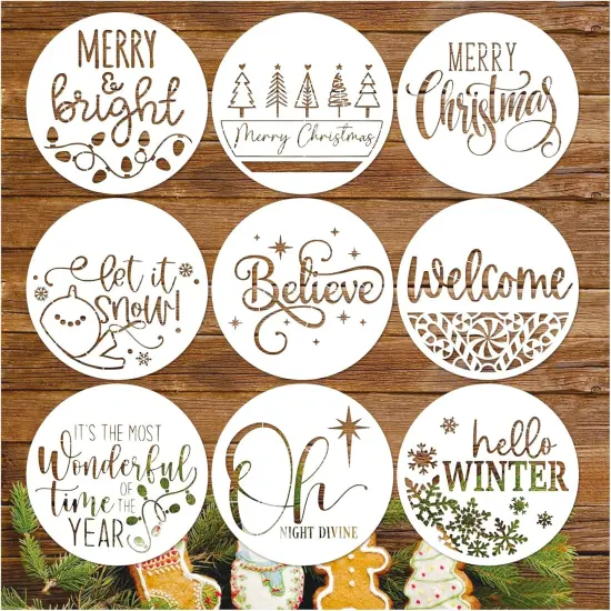 Christmas Stencils(9 12inch christmas) {1}