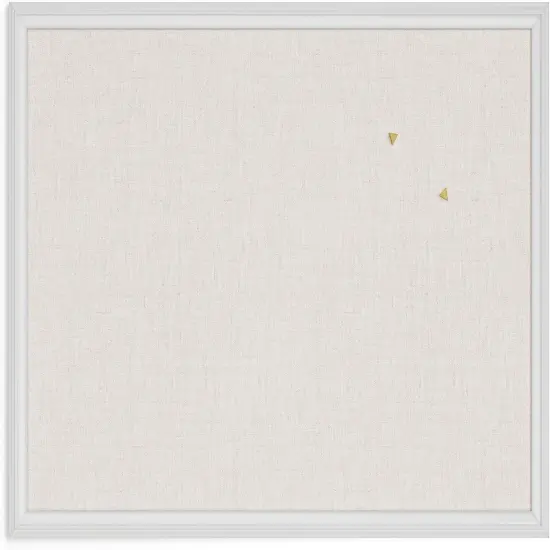 Linen Covered Corkboard with White Wood Frame(White) {1}