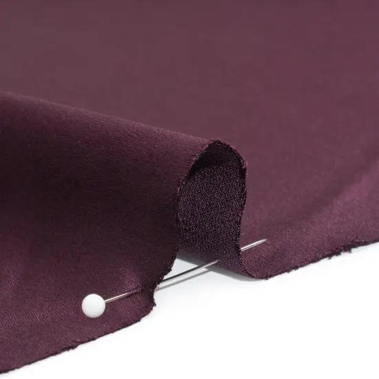 1 Yard Eggplant Silk Crepe Back Satin Elegant Soft Solid Designer Fabric 44 inch Width {2}
