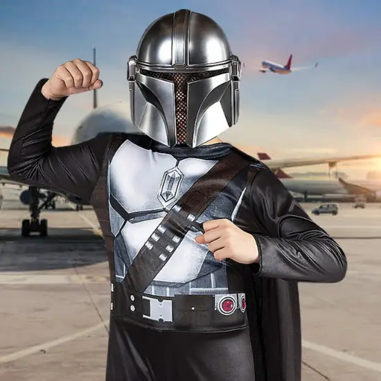 The Mandalorian Star Wars Child Halloween Costume with Cape and Mask {4}