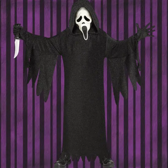 Ghost Face 25th Anniversary Child Costume with Robe Mask Gloves {1}