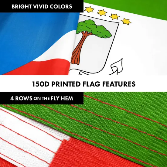 G128 Combo Pack: 6 Ft Twist Free Aluminum Spinning Flagpole (Silver) & Equatorial Guinea Flag | 3x5 Ft | LiteWeave Pro Series Printed 150D Polyester | Pole with Flag Included {5}