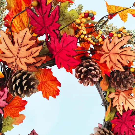 Fall Wreaths for Front Door, 24" {5}