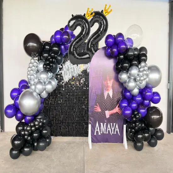 Black Number 21 Balloon 40 inch, 21 Number Balloon, 21st Black Birthday {3}