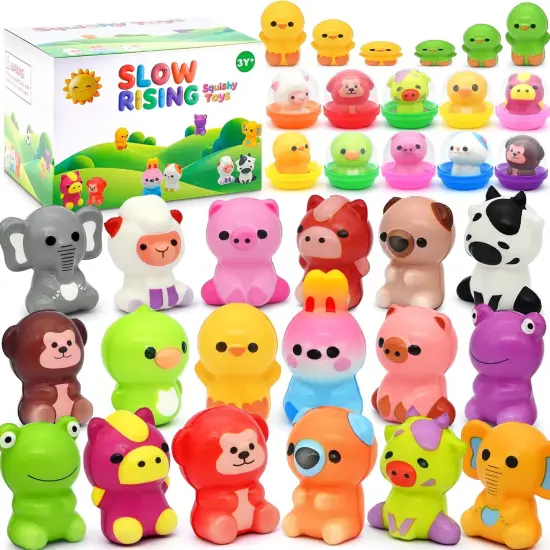 30 Packs Squishy Animals with Capsules {1}