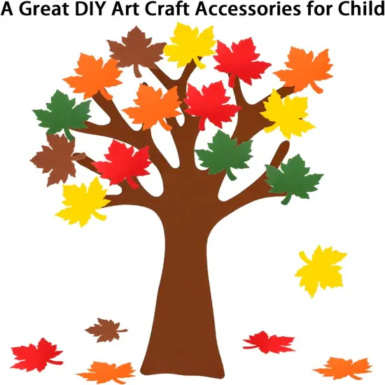 60 Pieces Maple Leaves Cutouts Paper Fall Leaves {2}