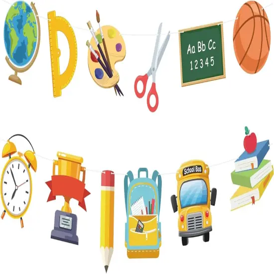 2 PCS Welcome Back to School Banner {5}