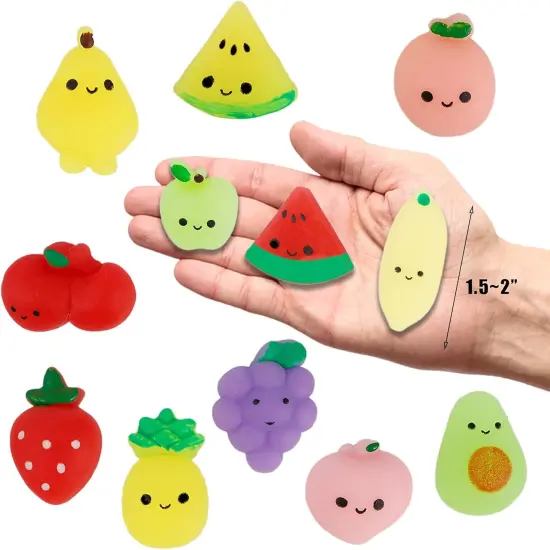24 Pcs Squishy Toys - Fruits {2}