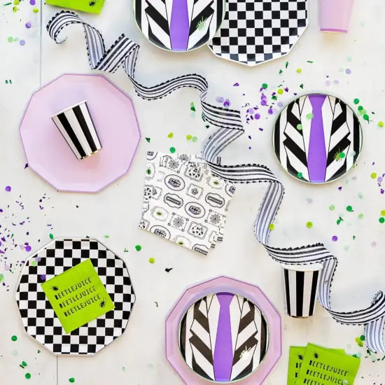 BLACK NOIR SIGNATURE CABANA STRIPE CUPS {5}