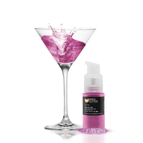 Pink Edible Glitter Spray Pump | Brew Glitter&reg; {1}