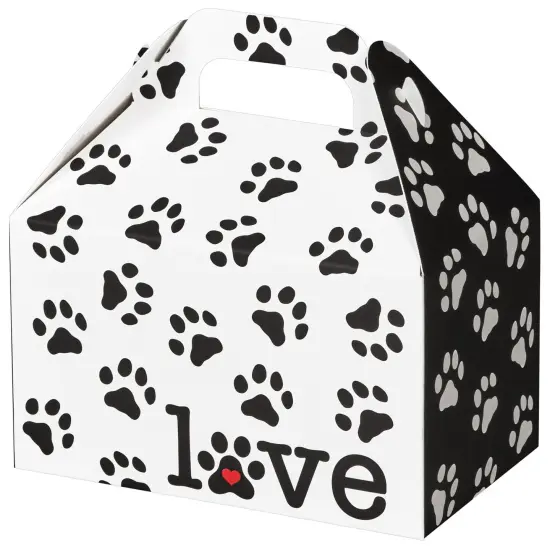 Pack/6: Puppy Love Party Favor Gable Box - 6 x 3-3/4 x 3-1/2" {1}