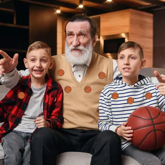 500Pcs Glitter Basketball Sticker Sport Paper Decal Self-Adhesive Sticker Label for Party Favor Envelope Scrapbook DIY Supplies, 1.5 in {5}