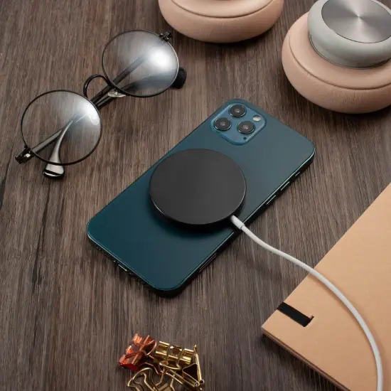 Insten 2-Pack Case Compatible with MagSafe Charger Pad, Protective Soft TPU Slim Skin Cover (Charger Not Included) Clear & Black {7}