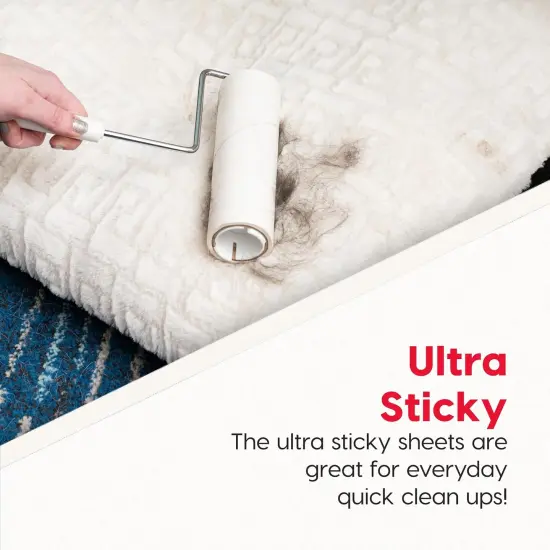 IRIS USA Extra Sticky Lint Rollers, 5 Pack of Large Refills Only - No Handle/Cover Included - 90 Sheets/Roll, 450 Sheets Total {4}