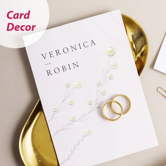 Wrapables 1982pcs Acrylic Pearl Adhesive Stickers in Assorted Sizes for DIY Crafting, Face, Hair, Makeup, Nails {4}