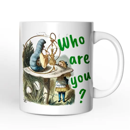 The Caterpillar Who Are You Vintage Mug, Alice's Adventures in Wonderland {4}