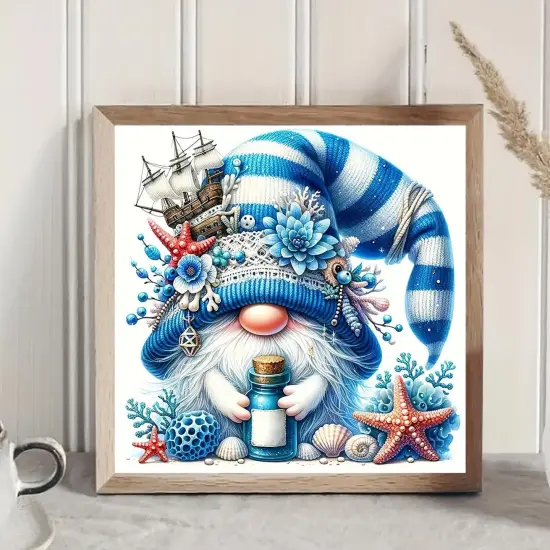 Gnome Drift Bottle Diamond Art Kits for Adults, 5D Diamond Painting Kits for Adults Beginners, DIY Full Round Drill Diamond Dot Painting Gem Art Kits for Adult, Home Wall Decor 13.8x13.8 Inch {4}