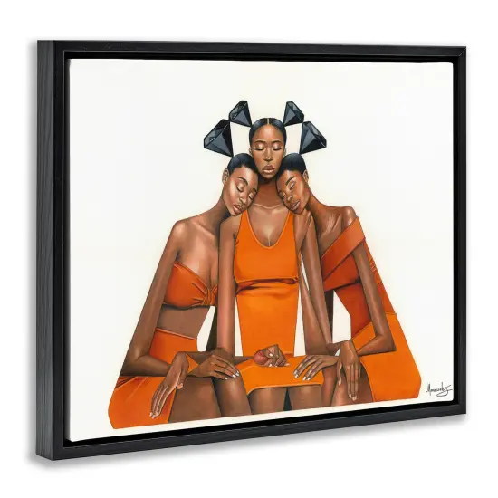 Stupell Industries Black Diamond Sisterhood Floating Frame, design by Manasseh Johnson Sr {3}