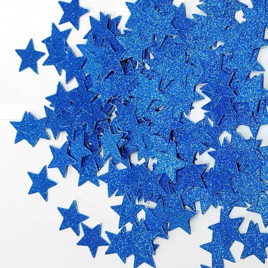 Blue Glitter Star Confetti,Blue Confetti For Table Decor,1.18 in,200PCS {2}