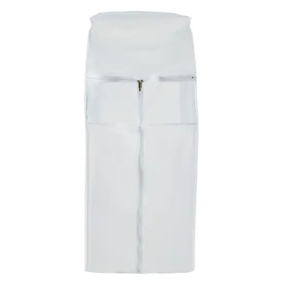 2 Pack Zippered Garment Bags for Hanging Clothes, White Dry Cleaning Bags for Closet Storage (20 x 24 x 54 In) {4}