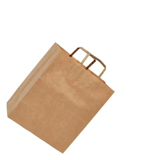Heavy Duty Kraft Paper Bags with Handles 12"x7"x14" {4}