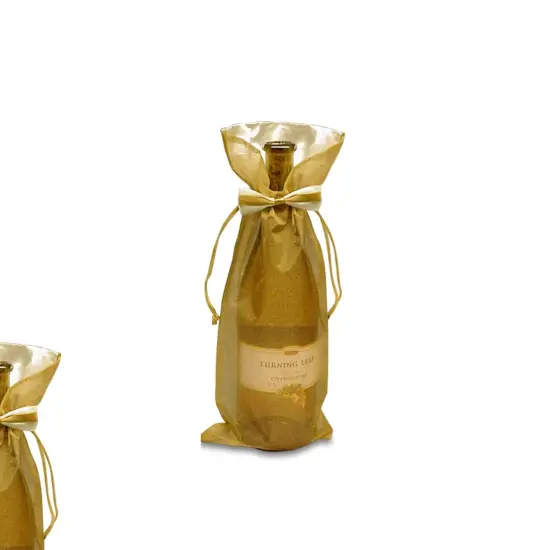 Chic Bow Tie Organza Wine Bag 6" x 14" {5}