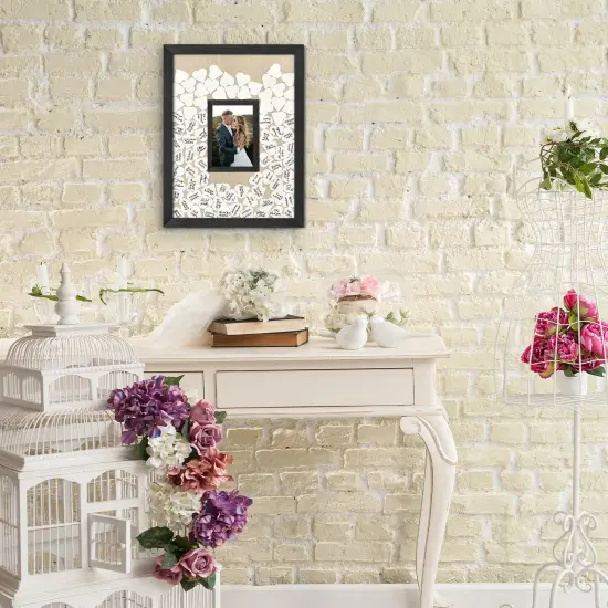 Americanflat 12x16 Wedding Guest Book Alternative with 80 Heart Tokens - Fits One 4x6 Photo {6}