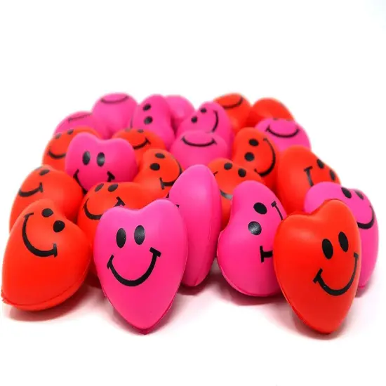4E's Novelty 48 Pack Heart Stress Balls - Squishy Stress Balls for Kids & Adults {3}
