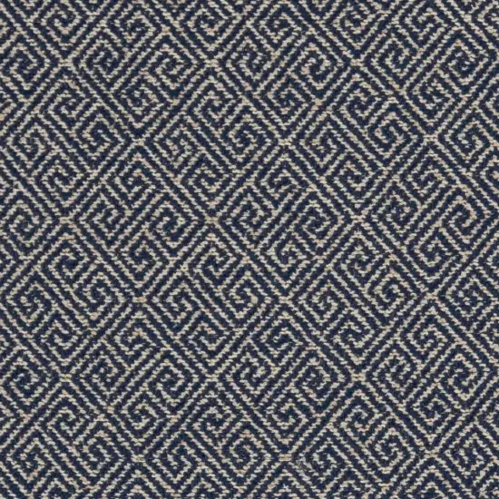 Greek Key Navy - Blue Abstract & Geometric,Greek Key Upholstery Fabric 54 Inches" {1}