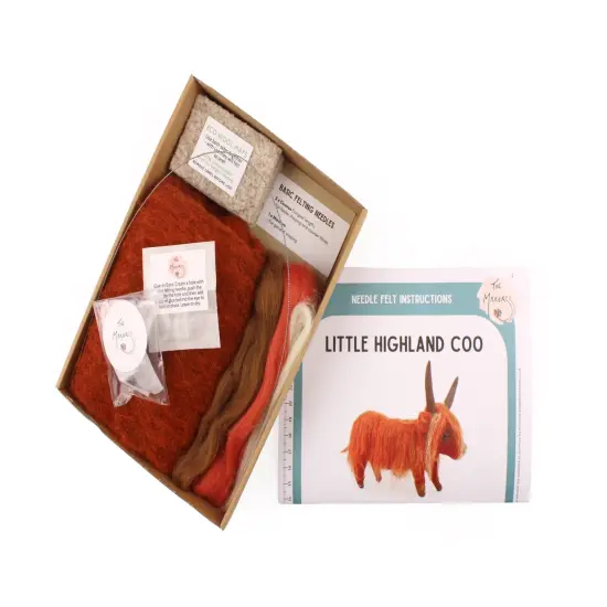 Felting Kit -Highland Cow Small Kit Needle Felting Kit {3}
