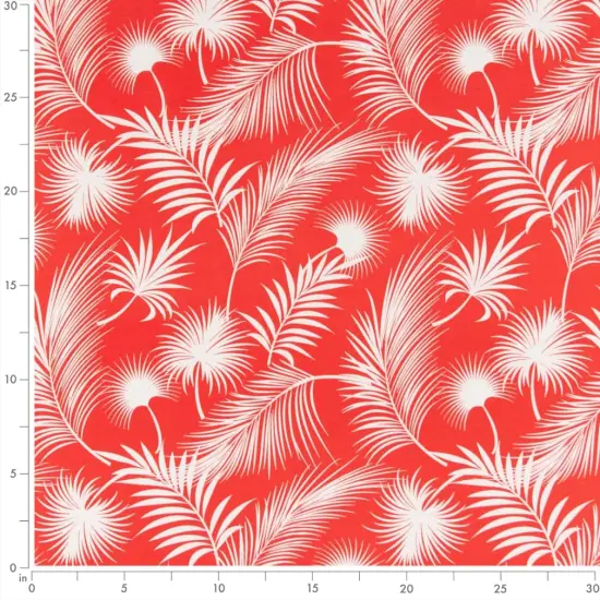 Papaya - Orange & Rust Leaves,Tropical & Botanical Upholstery Fabric 54 Inches" {4}