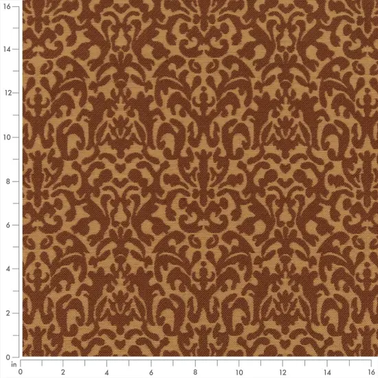 Cayenne - OrangeRust Damask Upholstery Fabric 54 Inches" {2}