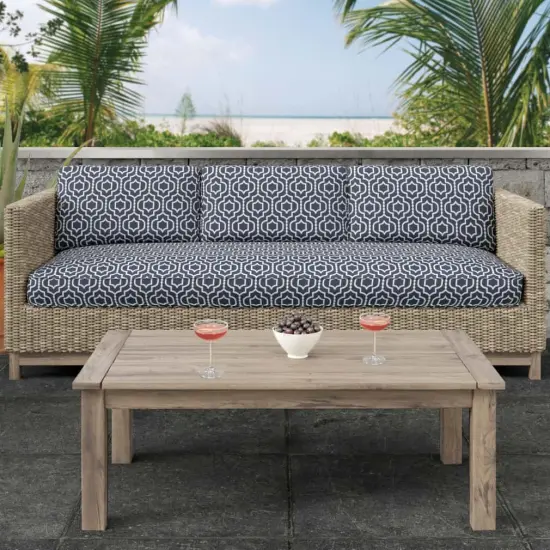 Navy - Blue Abstract & Geometric Upholstery Fabric 54 Inches" {2}