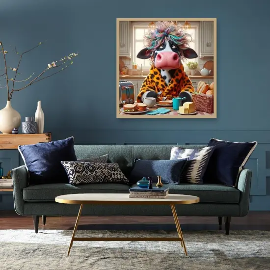 5D Cow Diamond Painting Kits for Adults, DIY Funny Cow Diamond Art Kits for Adults Beginners, Full Round Dots Gem Art and Crafts Kits for Home Wall Decor (30 * 30cm) {3}