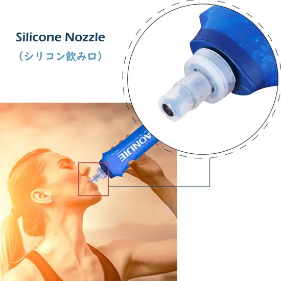 Pack of 2 Soft Folding Water Bottles (500ml/16.9oz) {3}