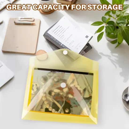 6 Pack Poly Plastic Envelope Folders {3}