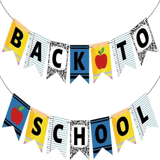 2 Pcs Back to School Banner Decorations {1}