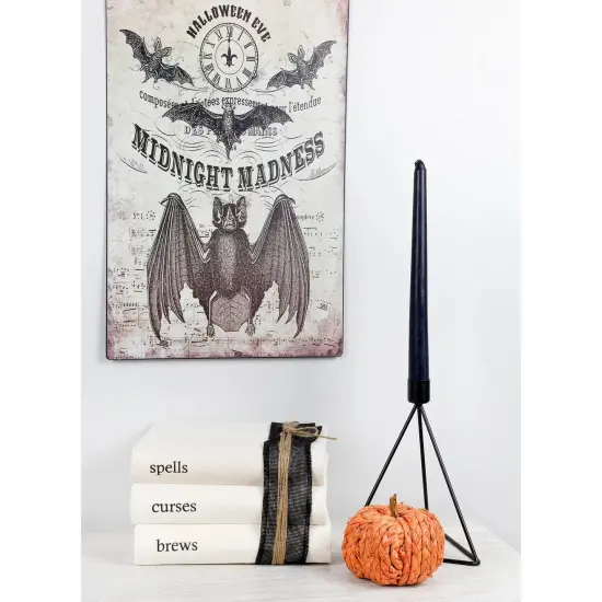 Halloween Faux Witches Book Stack Decor with Burlap Ribbon {2}