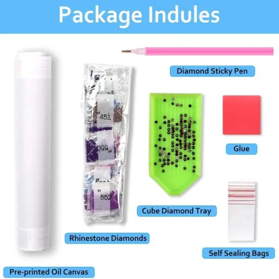 4 Pieces - 5D Villain Diamond Painting Kit for Adult {4}