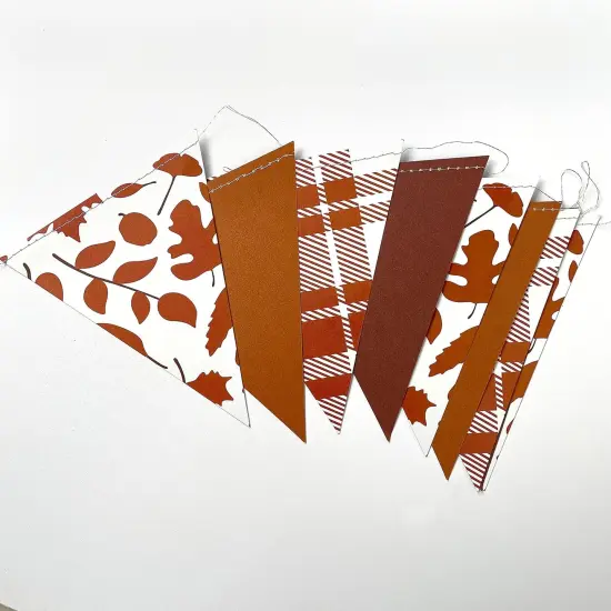 Fall Party Decorations Maple Leaf Pennant Banner {2}