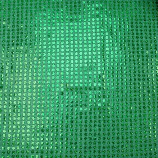 6MM Kelly Width 38/44 inches 1 Yard Green Sequin Fabric Lightweight Apparel & Costume Fabric {2}