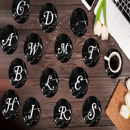 Monogram Coasters for Drinks {4}