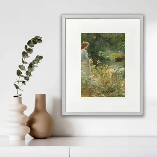 8x10" Aluminum Frame with Acid-Free Mat & Plastic Front &ndash; For Hanging or Standing, ALFTA Hook Compatible {6}