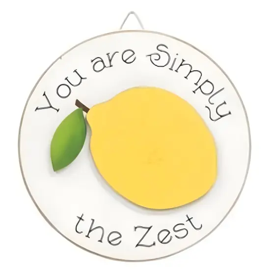 Wood Round Easel Sign with Lemon Cut-Out and Fun Quotes 3 Asstd. {2}