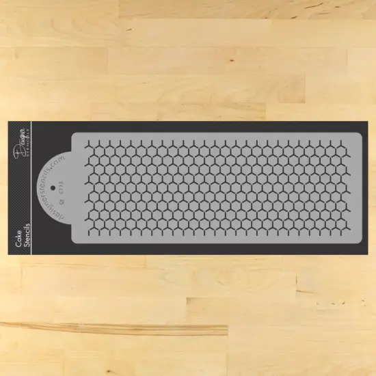 Honeycomb Cake Stencil Side | C773 by Designer Stencils | Cake Decorating Tools | {1}