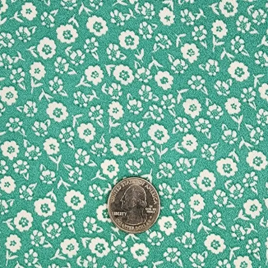 1 Yard Mint Poly Crepe Bubble Fabric, 56/57" Wide Lightweight Woven Textured Material {3}