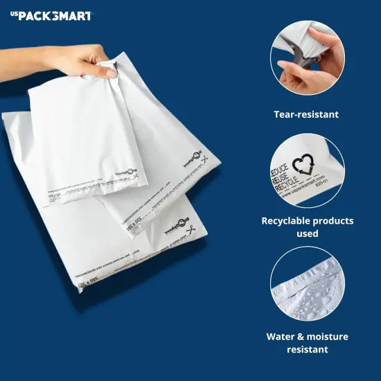 White Plastic Poly Mailers 10"x13" {2}