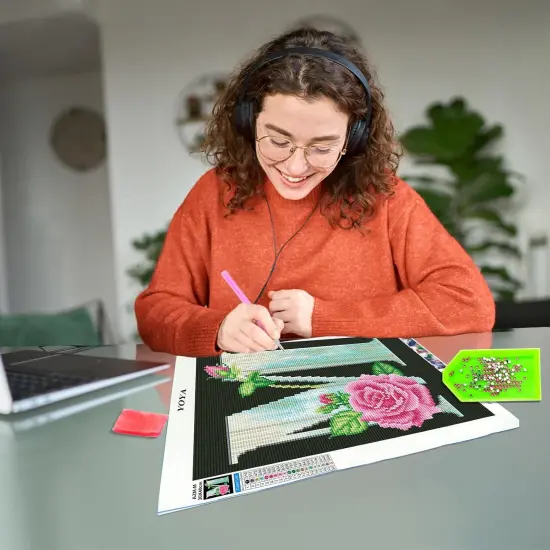 5D Flowers Letters Diamond Painting Kits for Adults {4}